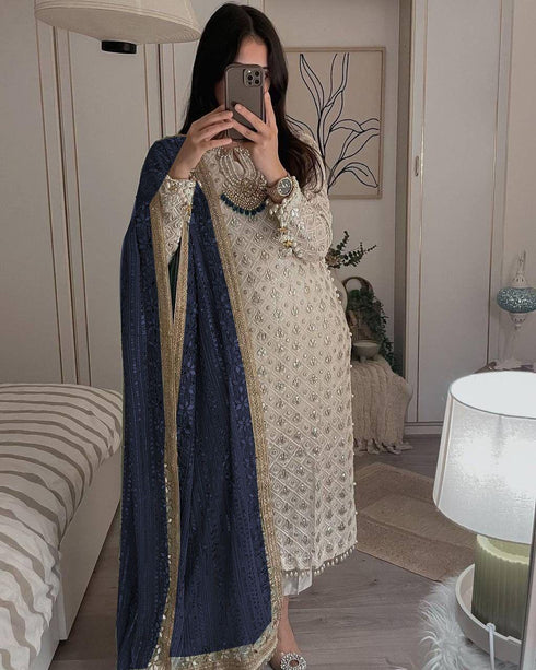 Needlecrafted Ornated Salwar Set